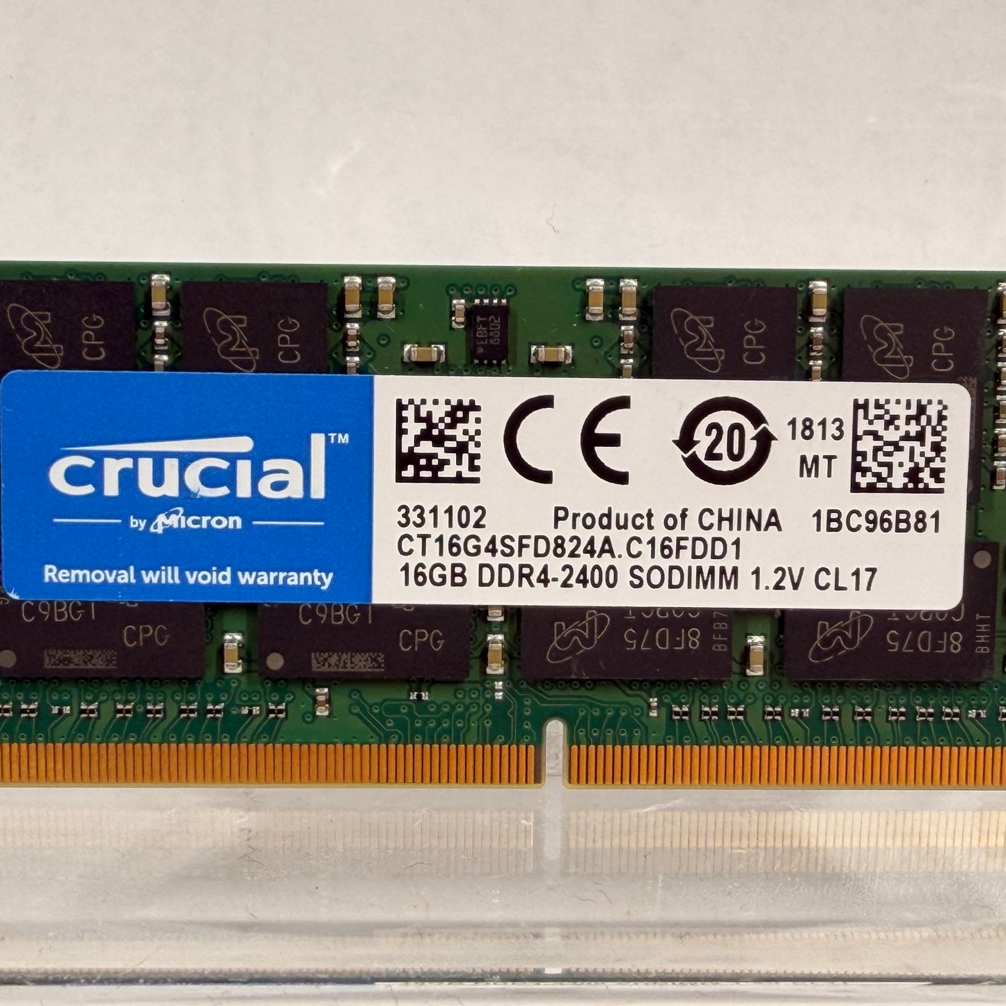 Crucial Ram 16GB (1x16GB) RAM DDR4 2400MHz CT16G4SFD824A.C16FDD1