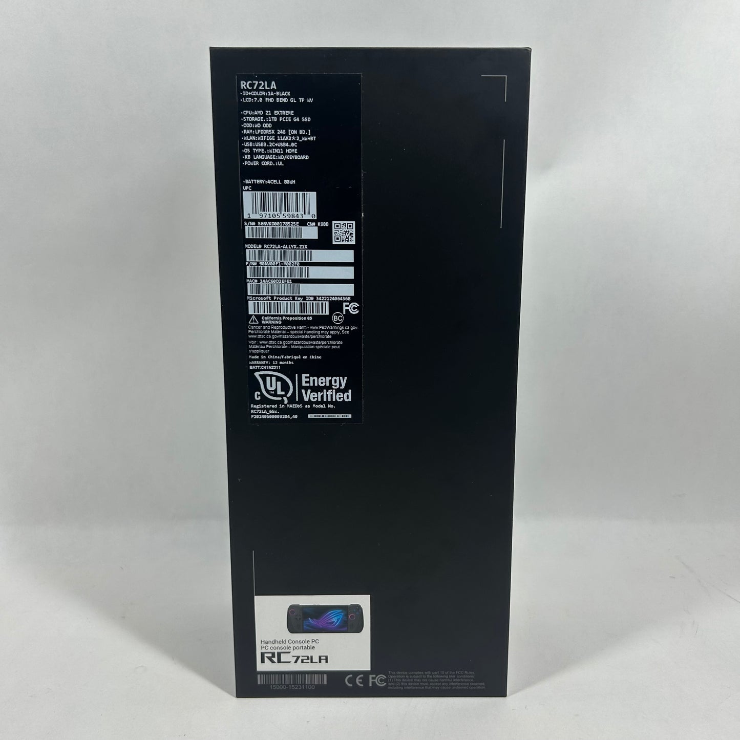 Asus ROG Ally X 7" AMD Ryzen Z1 Extreme 24GB 1TB Black RC72LA-ALLYX.Z1X