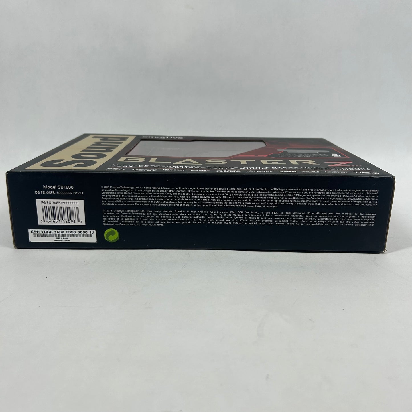 New Creative Sound Blaster z PCIe Sound Card SB1500