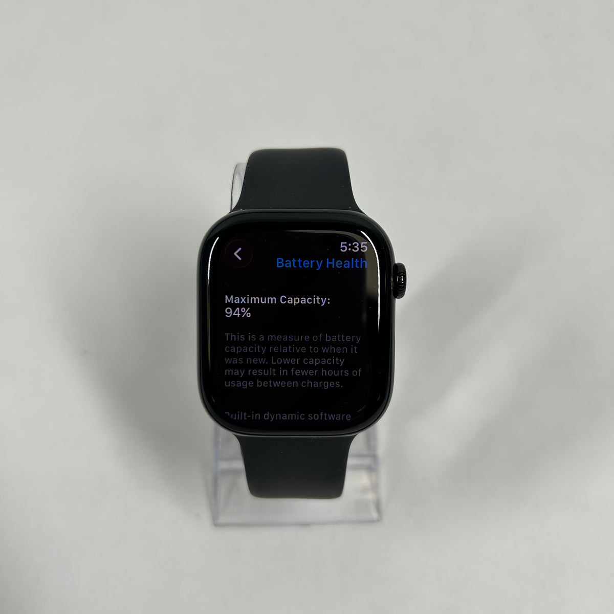 GPS Only Apple Watch Series 10 46MM Black Aluminum Black Sport Band MWY43LW/A