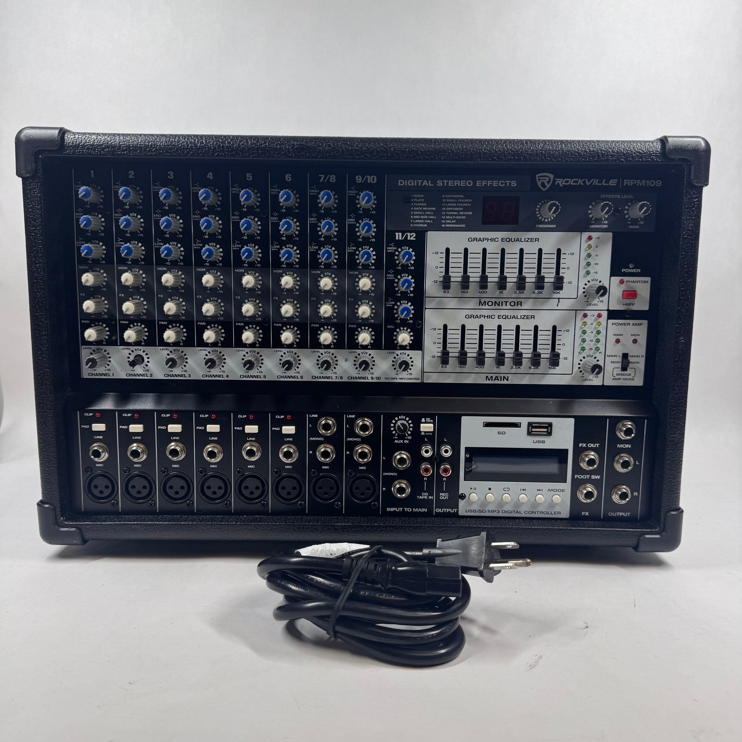 Rockville RPM-109 4800W 4 Ohm 4 Channel Sound Amplifier