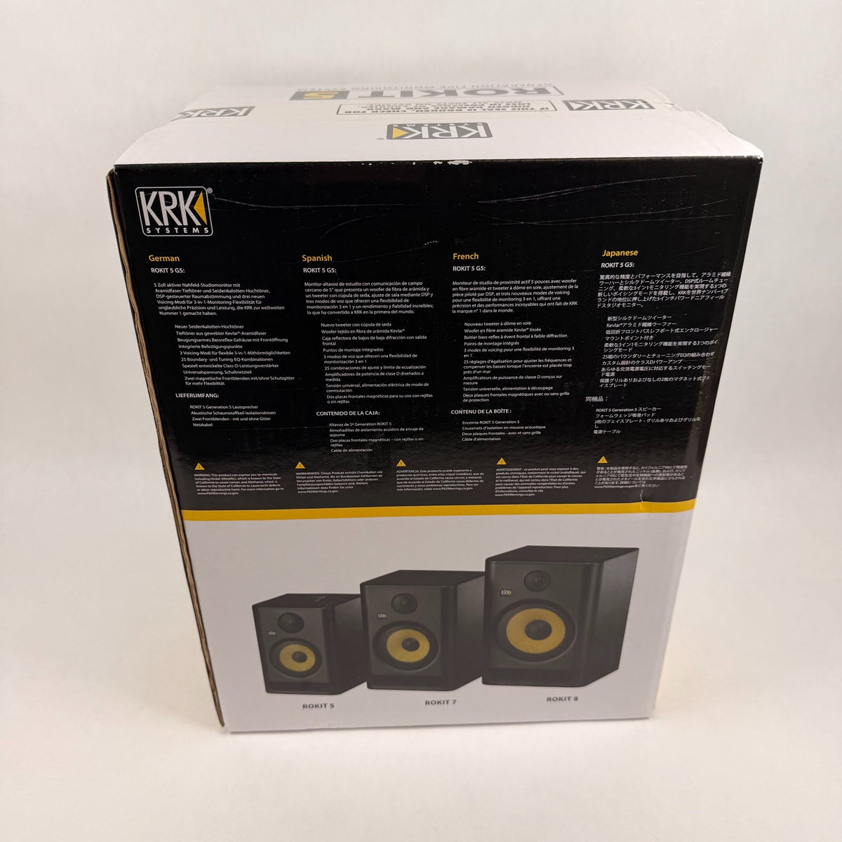 New KRK Rokit 5 G4 Bi-Amplified Near-Field Studio Monitor Black RP5G4-NA