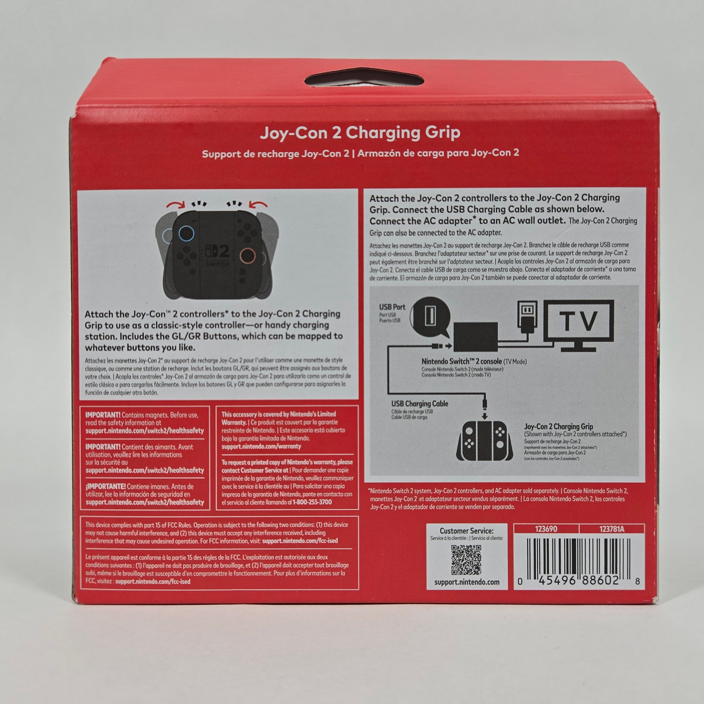 New Nintendo Joy-Con 2 Charging Grip Black BEEAESSKA SEALED