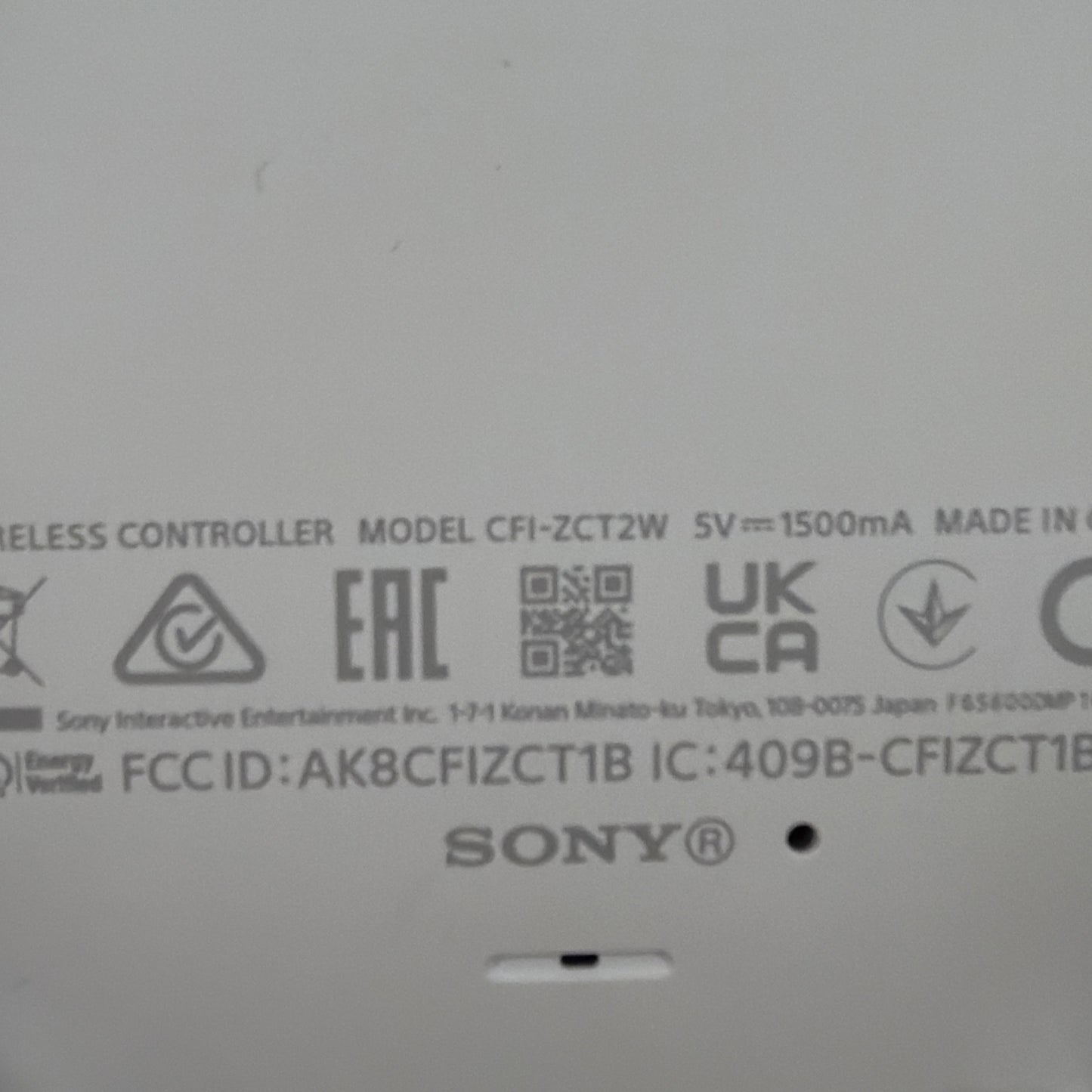 Sony PlayStation 5 PS5 DualSense Wireless Controller White CFI-ZCT2W