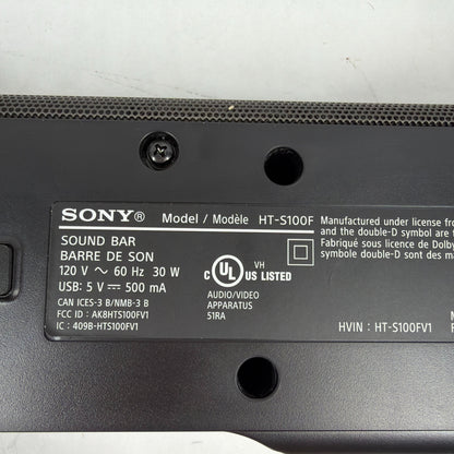 Sony 2.0 Channel Soundbar Soundbar Black HT-S100F
