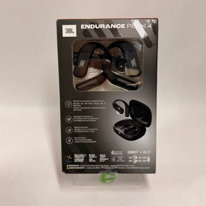 New JBL ENDURANCE PEAK 4 Wireless Noise Canceling In-Ear Headphones Black 