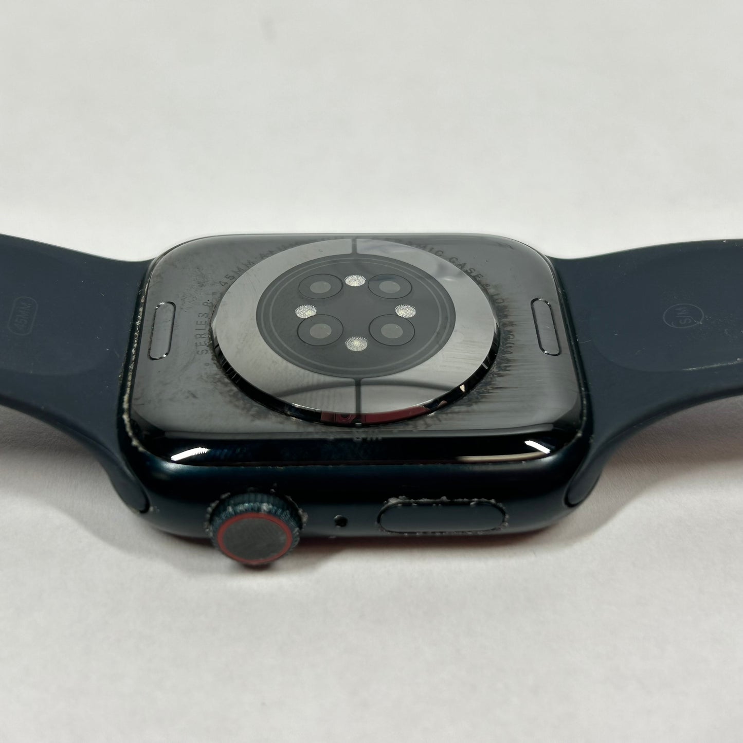 Unlocked Apple Watch Series 8 45MM Midnight Aluminum Black Sport Band MNP83LL/A