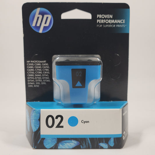 New HP 02 C8771WN Cyan Ink Cartridge