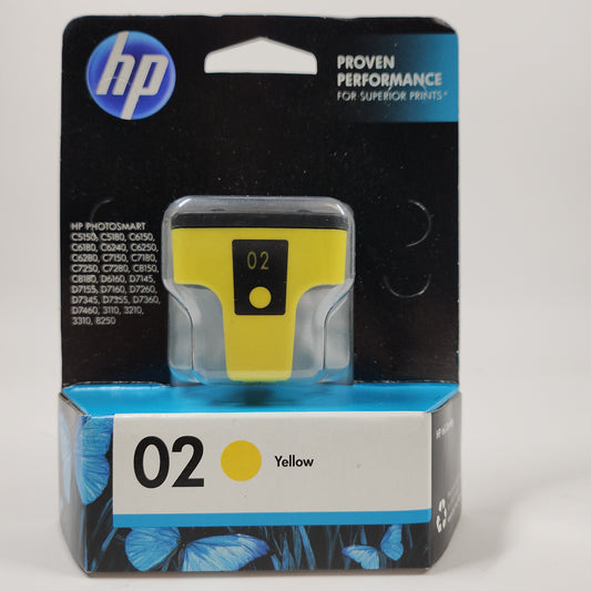 New HP 02 C8773WN Yellow Ink Cartridge
