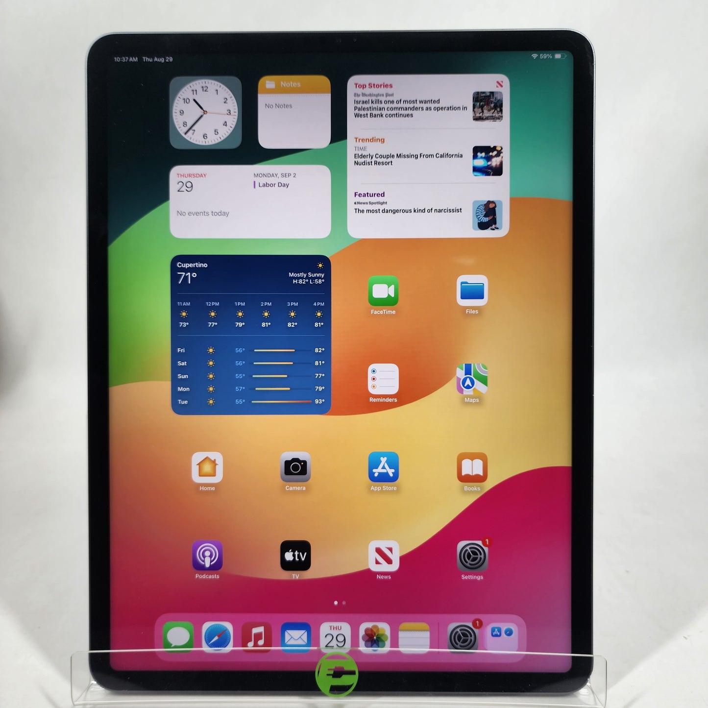 WiFi Only Apple iPad Pro 12.9" 5th Gen 128GB Space Gray A2378