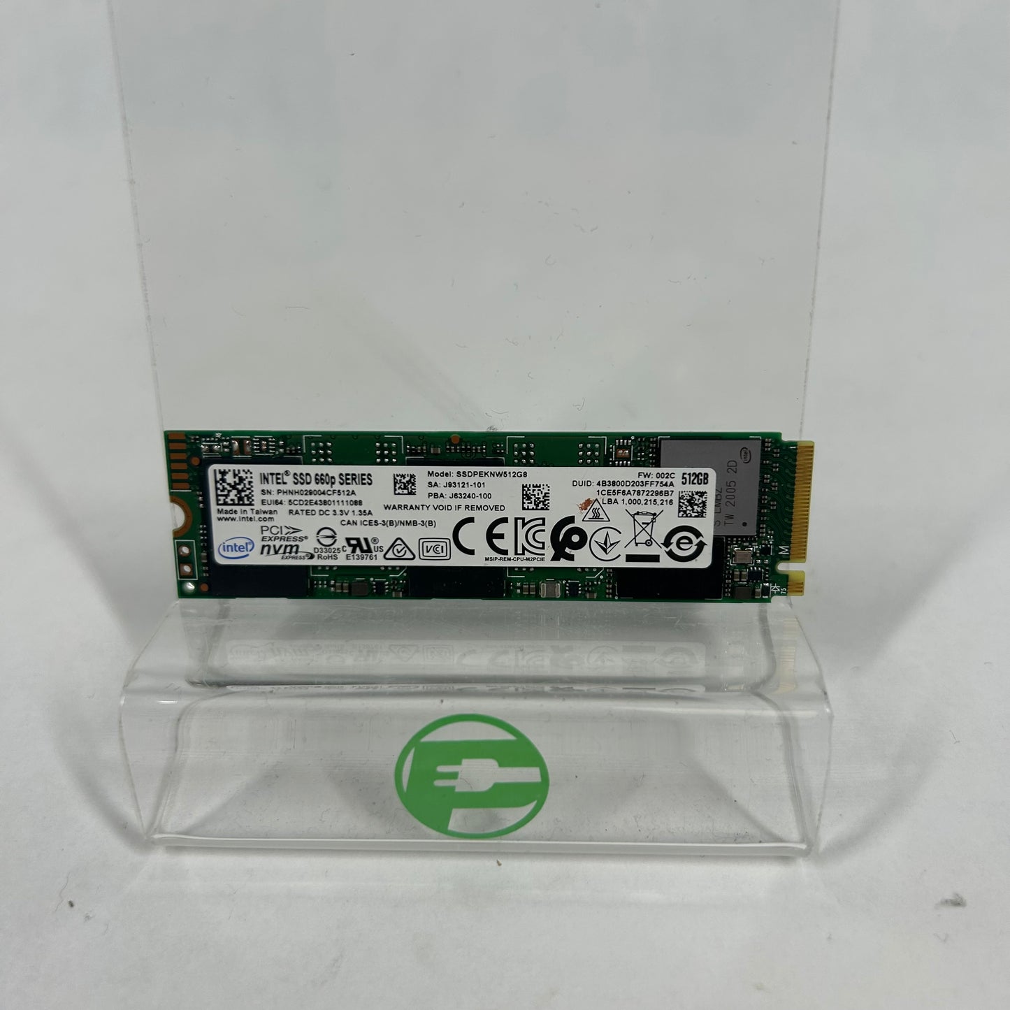 Intel 2280mm 660p Series 512GB M.2 NVMe Gen 3.0 x 4 SSD SSDPEKNW512GB