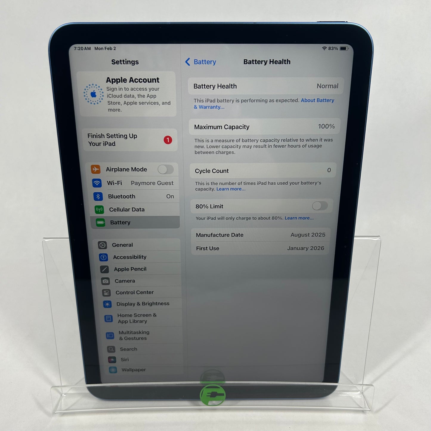 Unlocked Apple iPad 11" (A16) 128GB Blue MD7G4LL/A