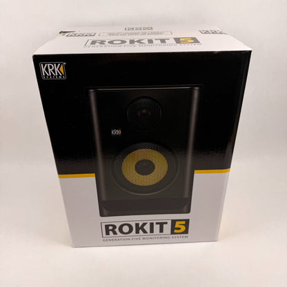 New KRK Rokit 5 G4 Bi-Amplified Near-Field Studio Monitor Black RP5G4-NA