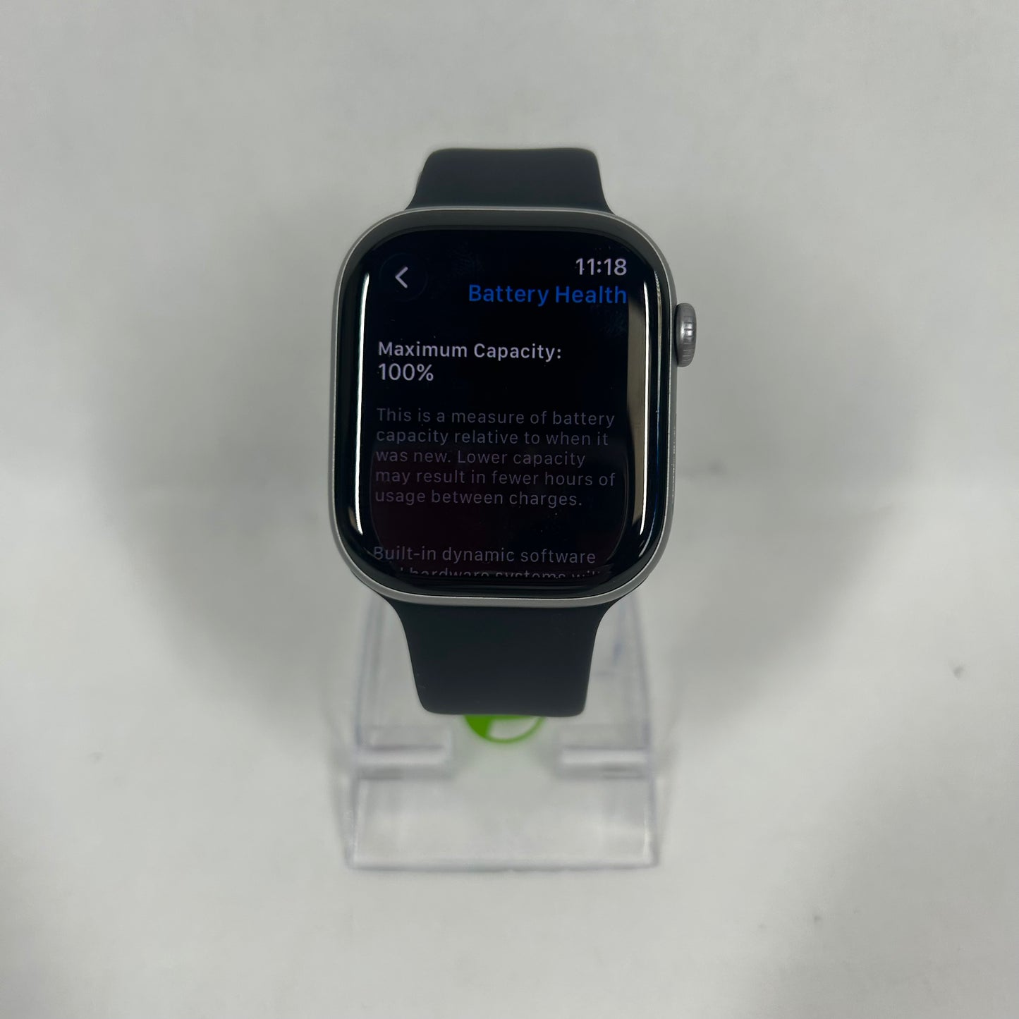 GPS Only Apple Watch Series 11 46MM Silver Aluminum Gray Sport Band MEV04LW/A