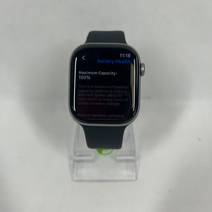 GPS Only Apple Watch Series 11 46MM Silver Aluminum Gray Sport Band MEV04LW/A