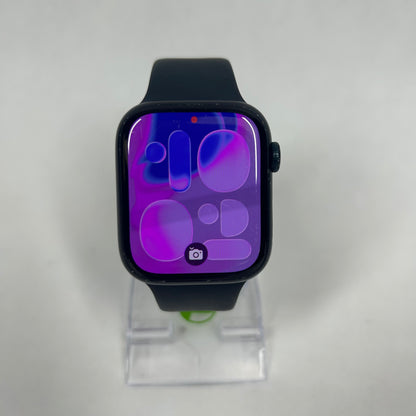 Unlocked Apple Watch Series 8 45MM Midnight Aluminum Black Sport Band MNP83LL/A