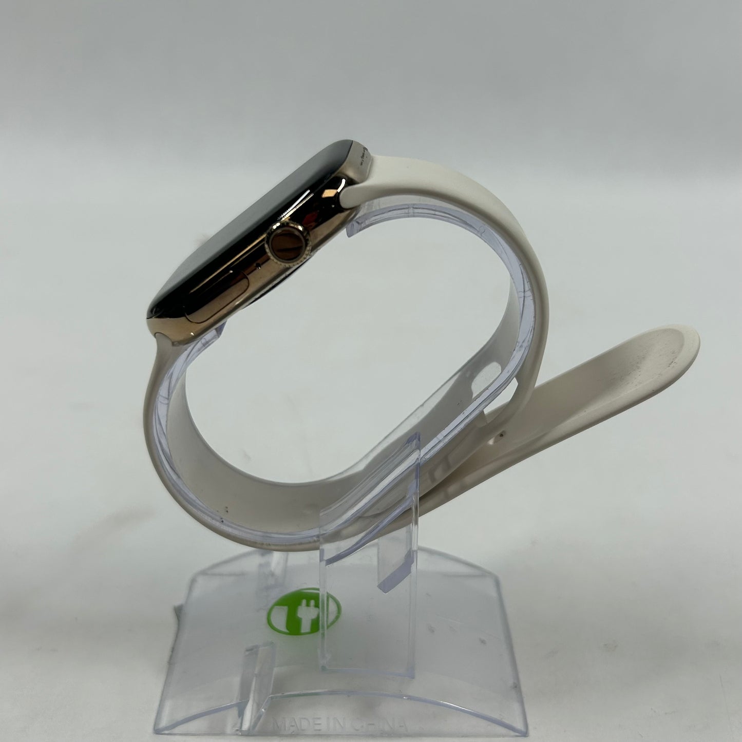 Unlocked Apple Watch Series 11 46MM Gold Stainless Steel White Sport Band 