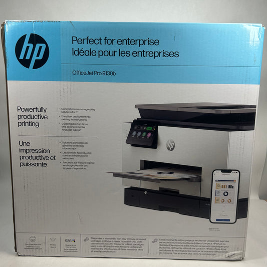 New HP OfficeJet Pro 9130B Office Printer 4u55a