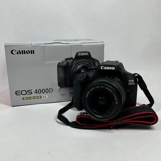 Canon EOS 4000D 18.0MP Digital SLR DSLR Camera EF-S 18-55 III Kit with Box