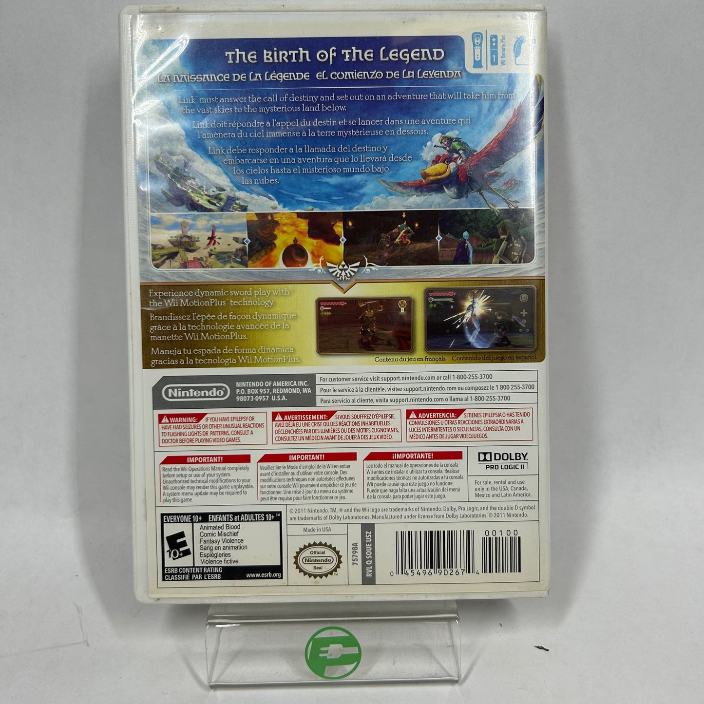 Zelda Skyward Sword [Soundtrack Bundle] (Nintendo Wii, 2011)