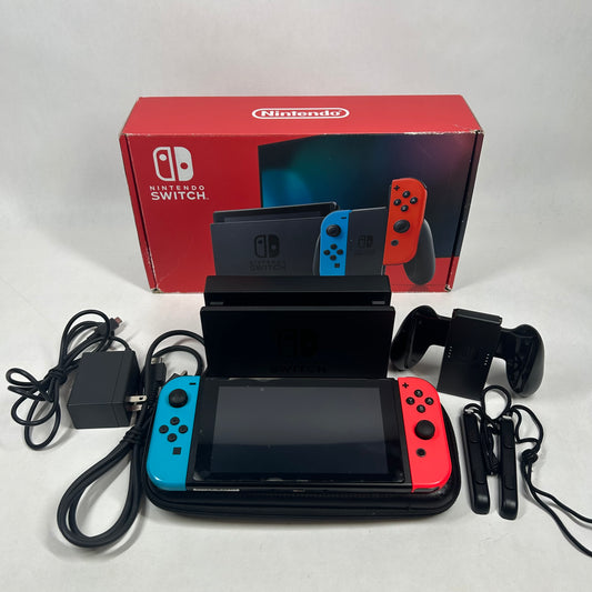 Nintendo Switch v2 Video Game Console HAC-001(-01) Red/Blue