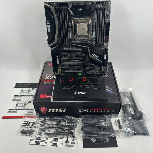 MSi X299 GAMING PRO CARBON AC LGA2066 ATX With Intel Core i7-7800X