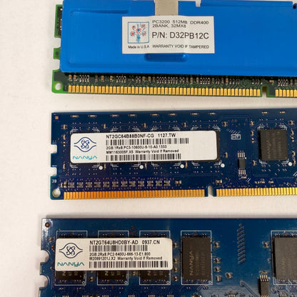 Mixed Lot of 24 RAM Memory Models DDR DDR2 DDR3 Assorted Brands