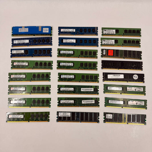 Mixed Lot of 24 RAM Memory Models DDR DDR2 DDR3 Assorted Brands