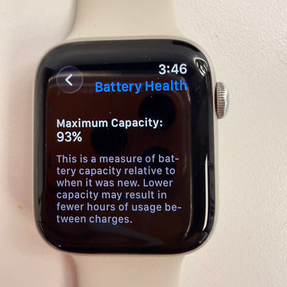 GPS Only Apple Watch SE 2nd Gen 44MM Starlight Aluminum MXG83LL/A