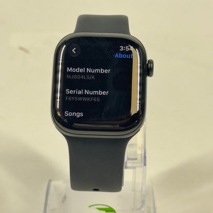 Unlocked Apple Watch Series 12 42MM Black Aluminum Black Sport Band MJG04LS/A