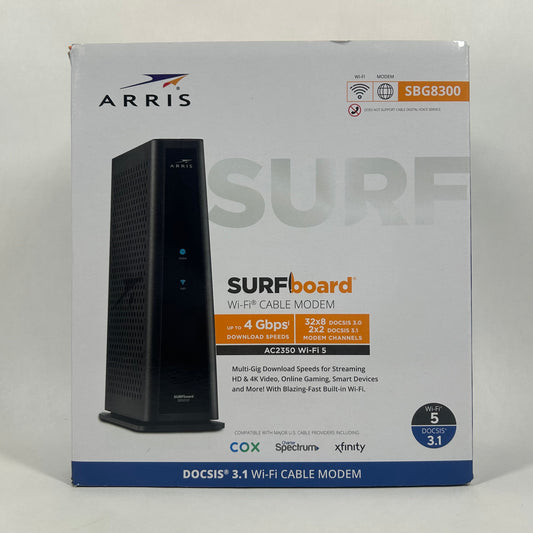 New Open Box ARRIS SURFboard SBG8300 Dual Band 1000656 AC2350 WiFi 5 Router