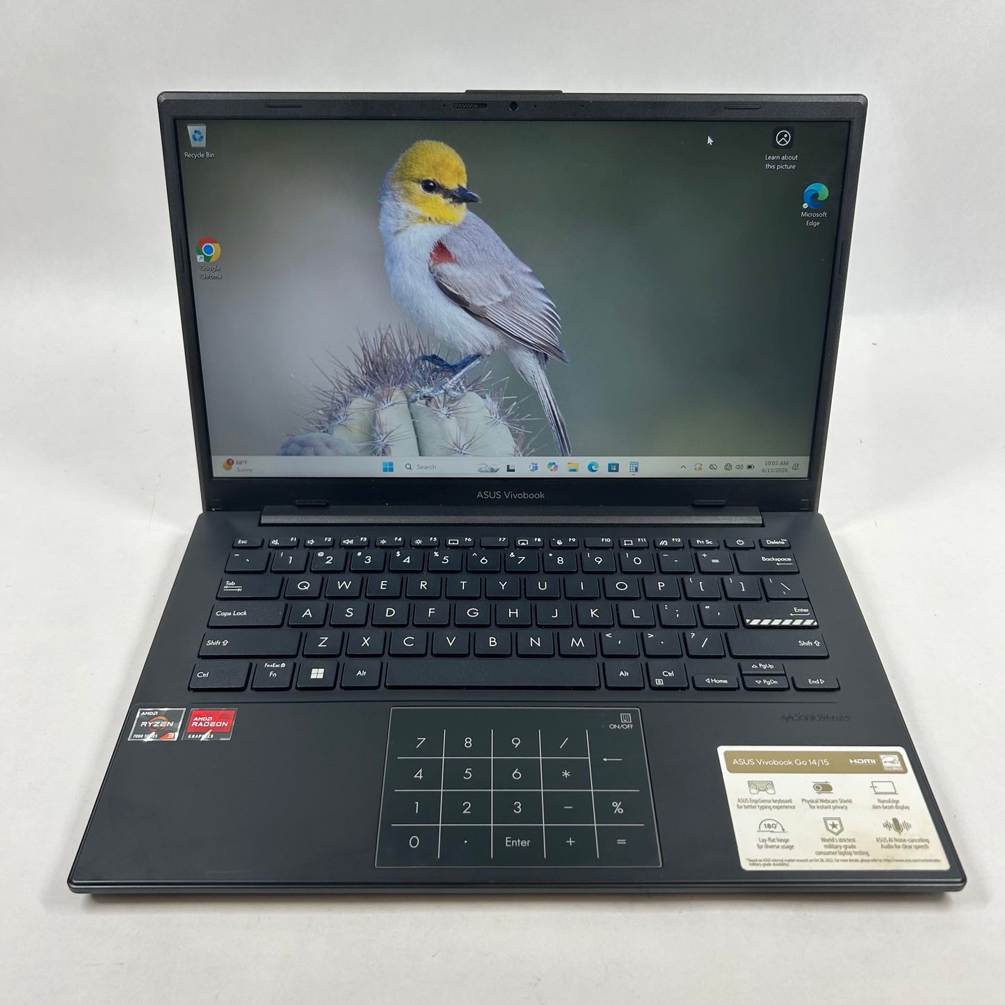 Asus Vivobook Go 14 E104F 14" Ryzen 3 7320U 2.4GHz 4GB RAM 128GB SSD