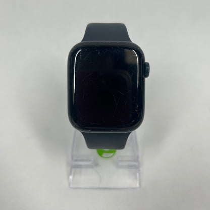 Unlocked Apple Watch Series 8 45MM Midnight Aluminum Black Sport Band MNP83LL/A