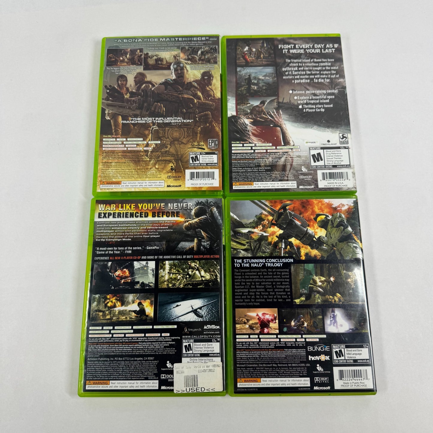 Lot of 12 Microsoft Xbox 360 Games