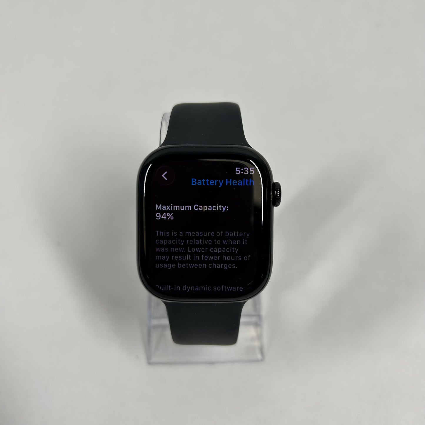 GPS Only Apple Watch Series 10 46MM Black Aluminum Black Sport Band MWY43LW/A