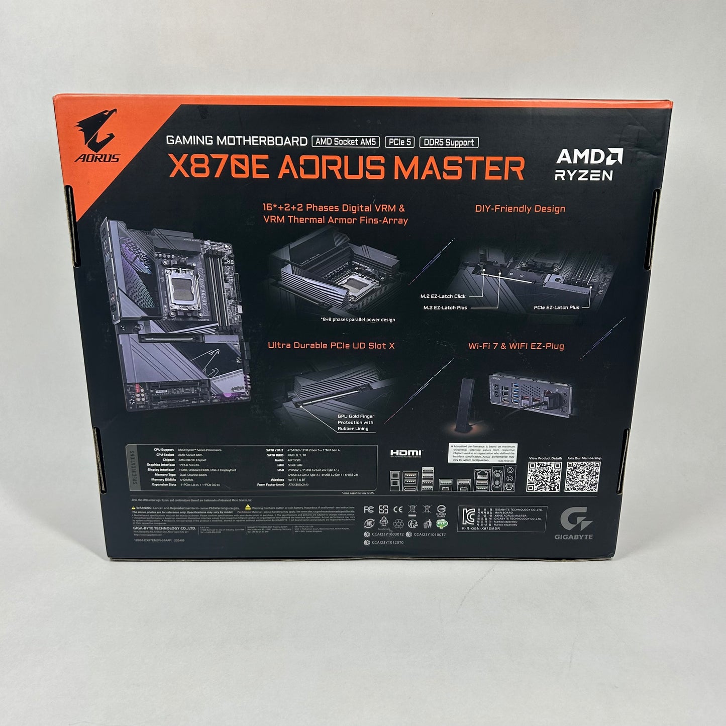 New Gigabyte X870E AORUS MASTER AM5 ATX