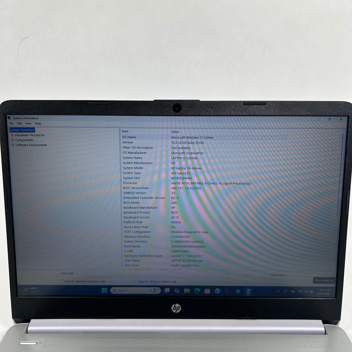 HP Laptop 14-DQ6014DX 14" N150 800MHz 4GB RAM 128GB SSD