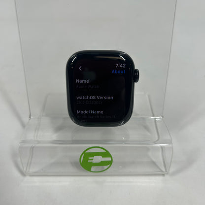 GPS Only Apple Watch Series 11 42MM Jet Black Aluminum Sport Band MEQT4LW/A