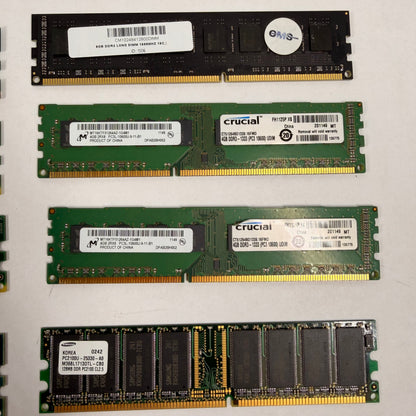 Mixed Lot of 24 RAM Memory Models DDR DDR2 DDR3 Assorted Brands