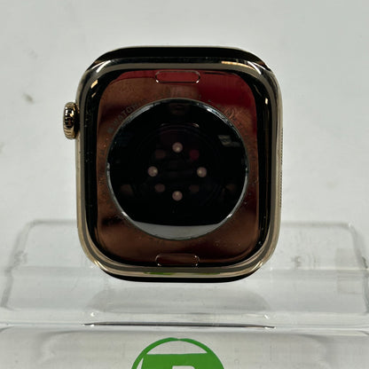 Unlocked Apple Watch Series 11 46MM Gold Stainless Steel White Sport Band 
