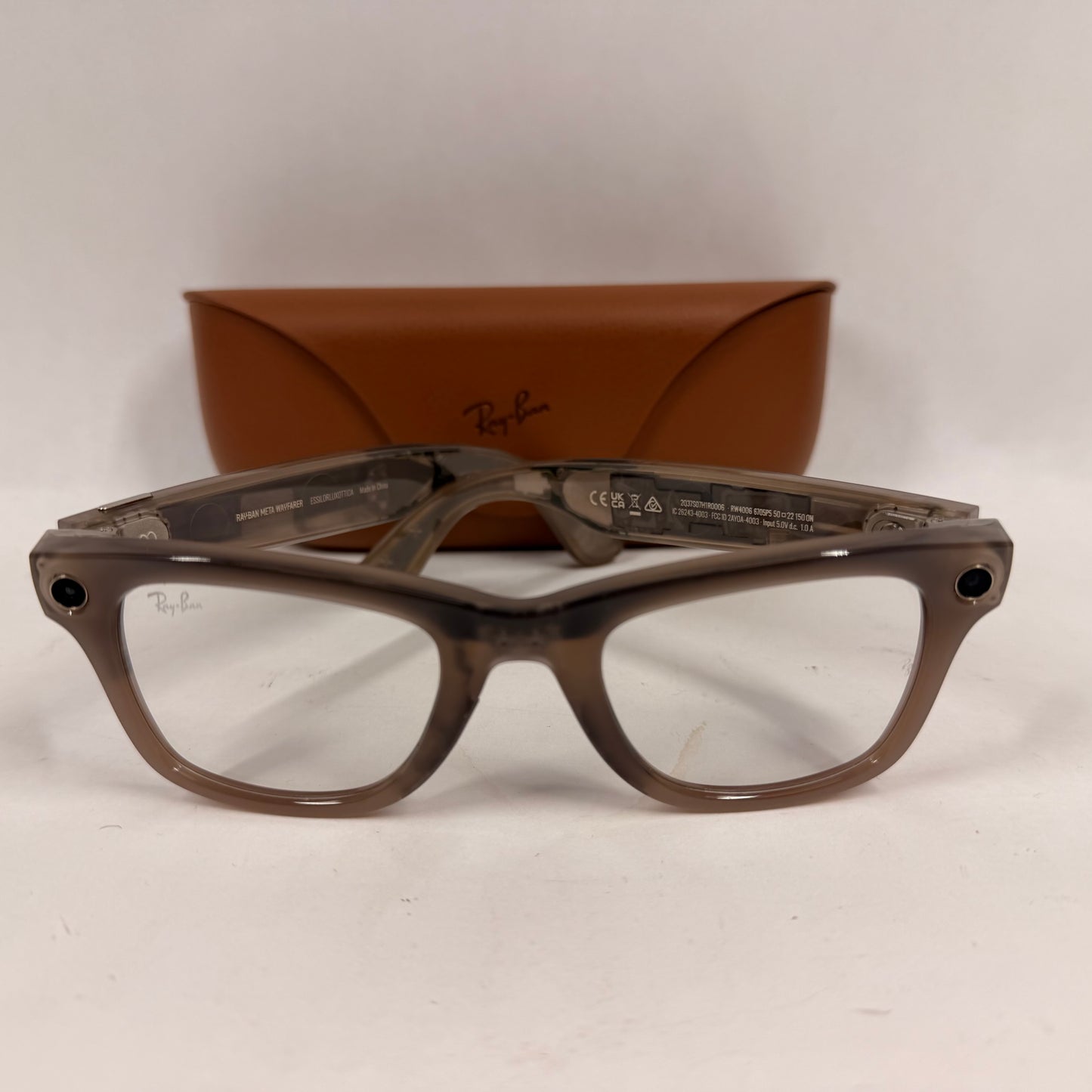 Ray-Ban Wayfarer Gen 2 Shiny Transparent Standard RW4006 AI Smart Glasses