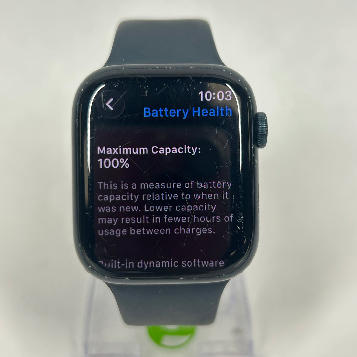 Unlocked Apple Watch Series 8 45MM Midnight Aluminum Black Sport Band MNP83LL/A
