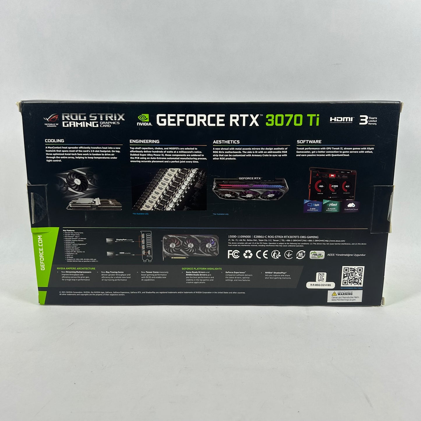 Asus ROG Strix GeForce RTX 3070 Ti 8GB GDDR6X Graphics Card 