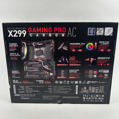 MSi X299 GAMING PRO CARBON AC LGA2066 ATX With Intel Core i7-7800X