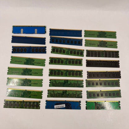 Mixed Lot of 24 RAM Memory Models DDR DDR2 DDR3 Assorted Brands