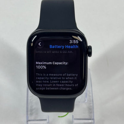 Unlocked Apple Watch Series 12 42MM Black Aluminum Black Sport Band MJG04LS/A