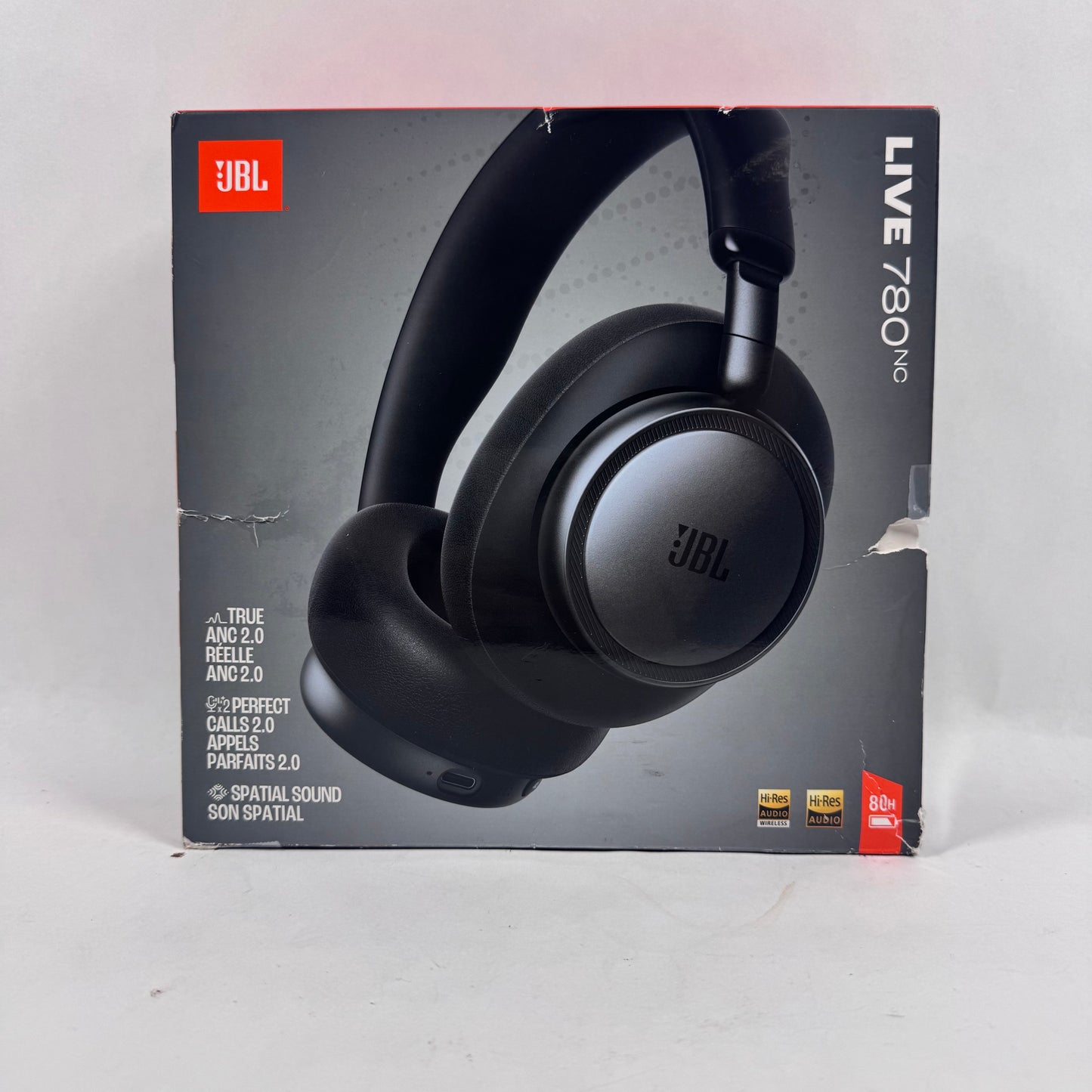 New JBL Live 780NC Active Noise Cancellation Headphones  Black
