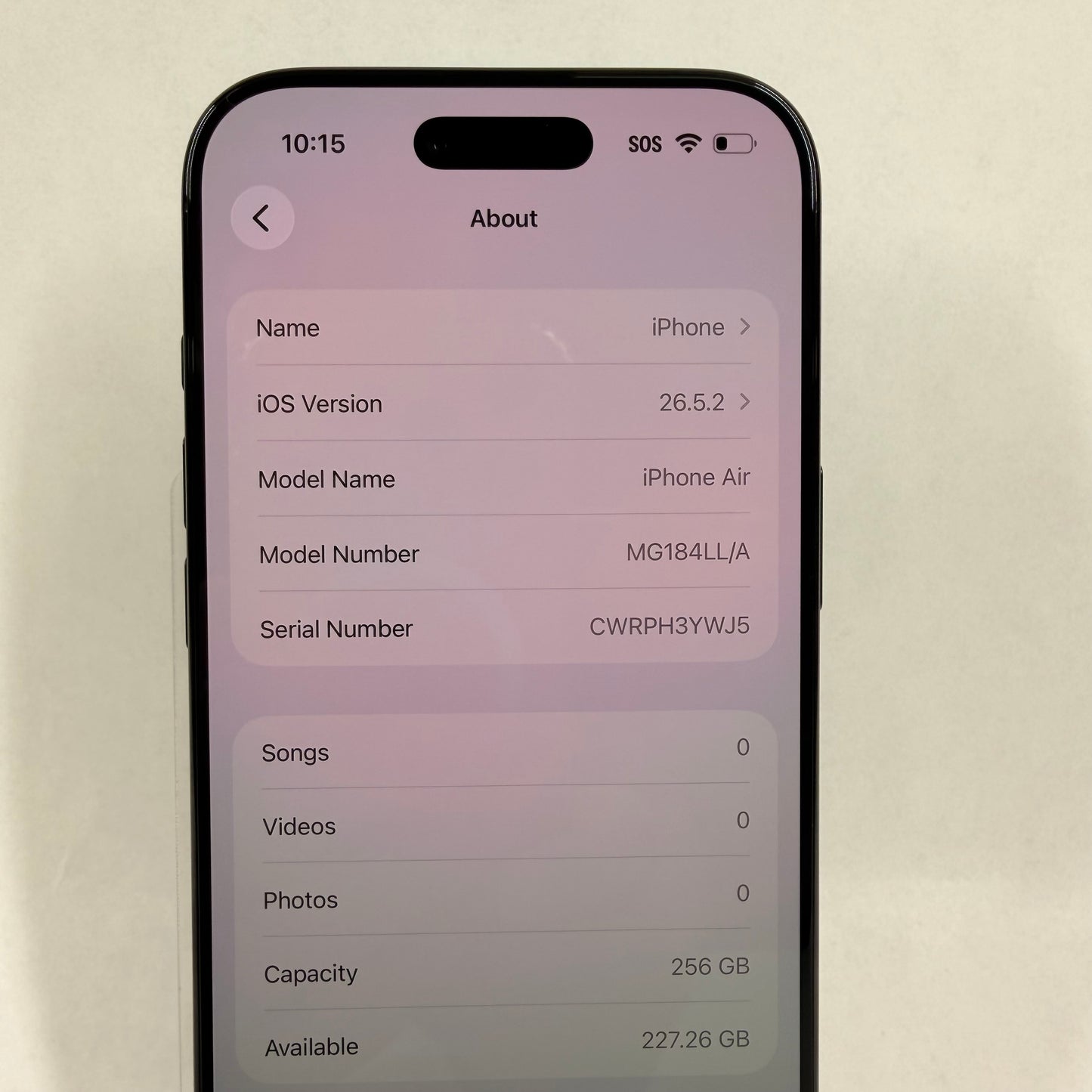Flawless Factory Unlocked Apple iPhone Air 256GB Space Black MG184LL/A
