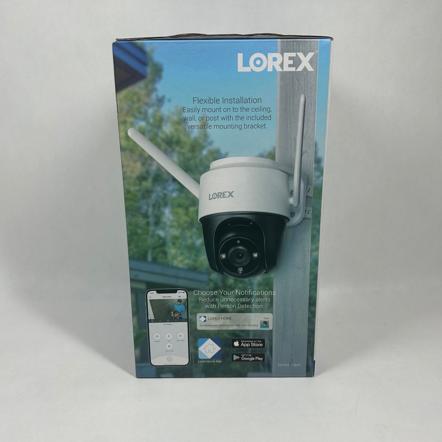 New Lorex 2K Pan-Tilt Outdoor Wifi Security Camera F461AQE-E