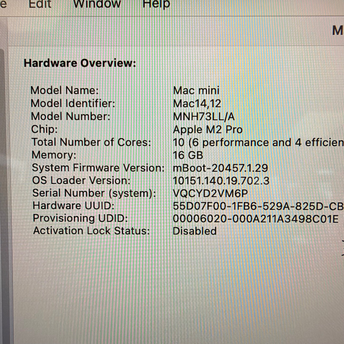 2023 Apple Mac Mini M2 Pro 16 Core 3.5GHz 16GB RAM 512GB SSD MNH73LL/A